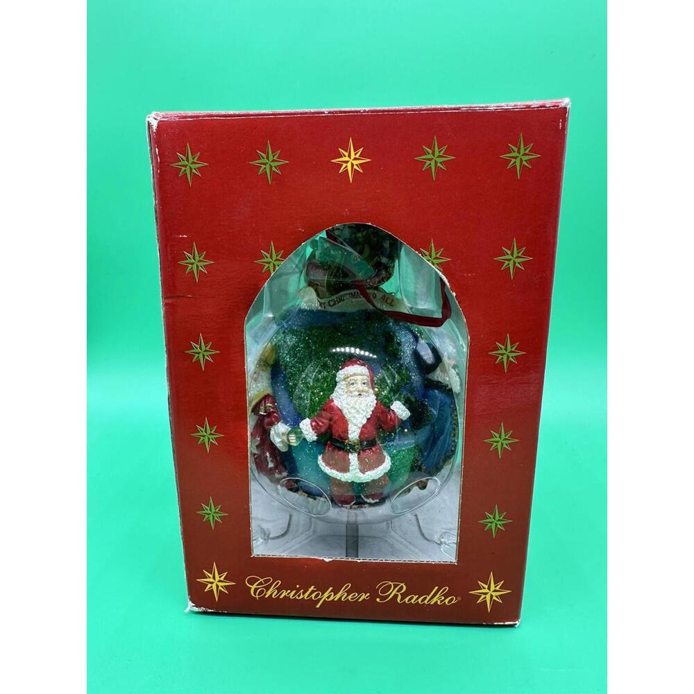 VTG Christopher Radko Santa’s Around the World Christmas Ornament NOS In Box